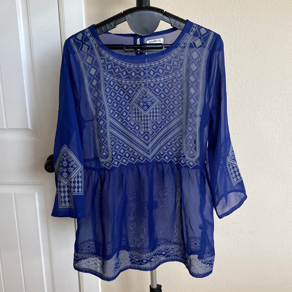 Bohemian style see-through top